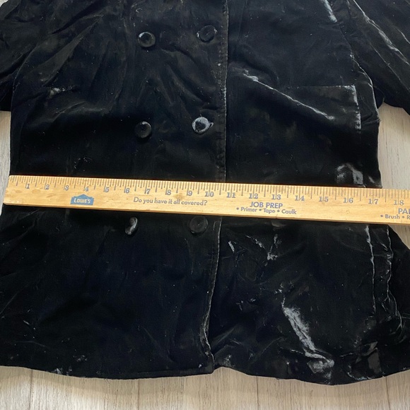J. Jill 1X petite women’s black velvet silk blend jacket coat - Picture 6 of 10